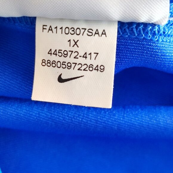 Nike Dri-Fit sports wear power back top women's size 1X blue, in-built bra - Picture 5 of 11